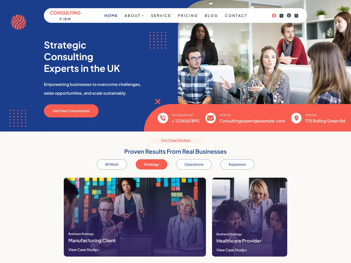 RoMi Consultancy Firm design preview