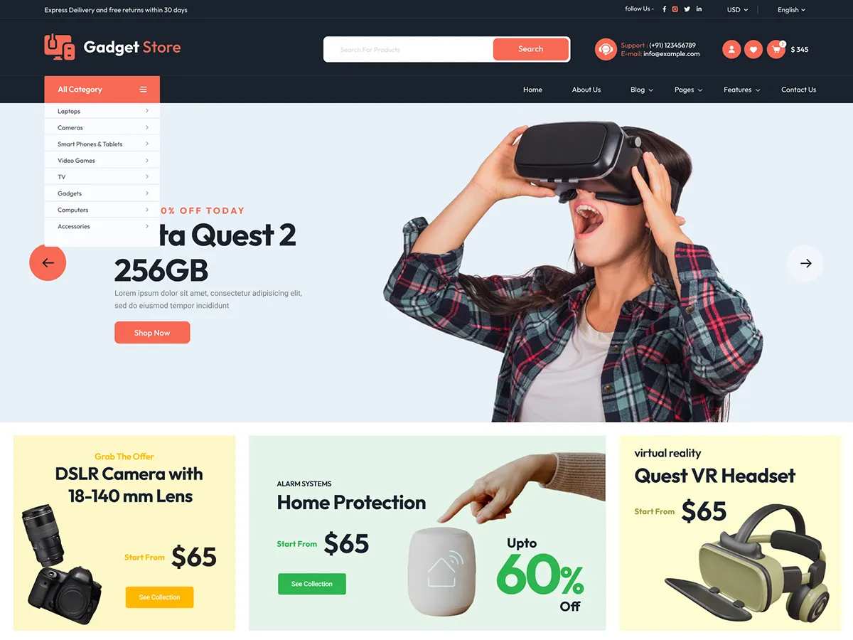 RoMi Electronics Storefront design preview