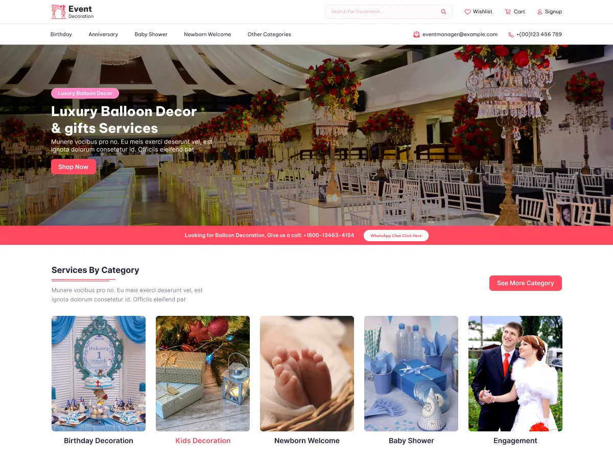 RoMi Event Decorations design preview