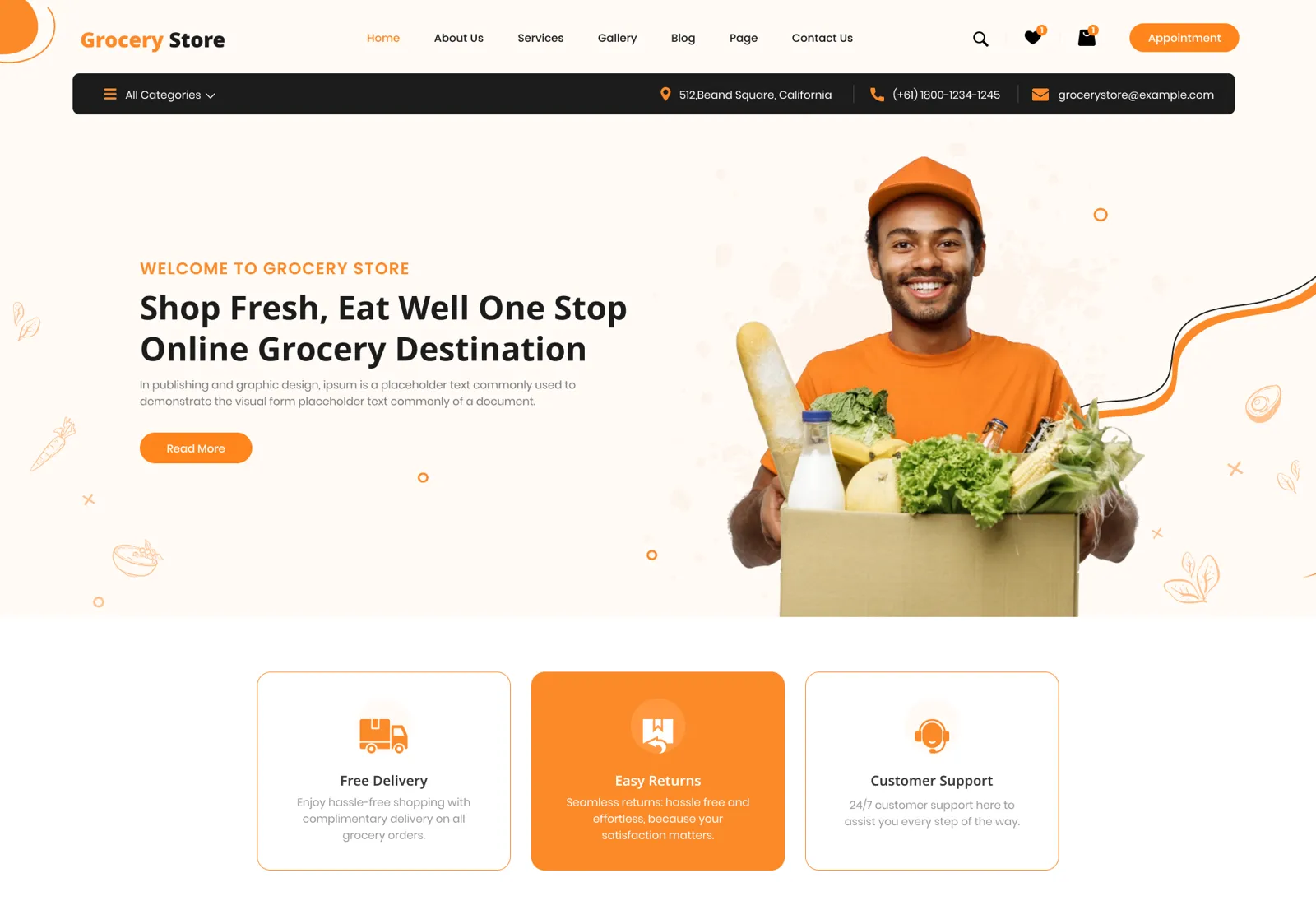 RoMi Grocery Shopping Store design preview