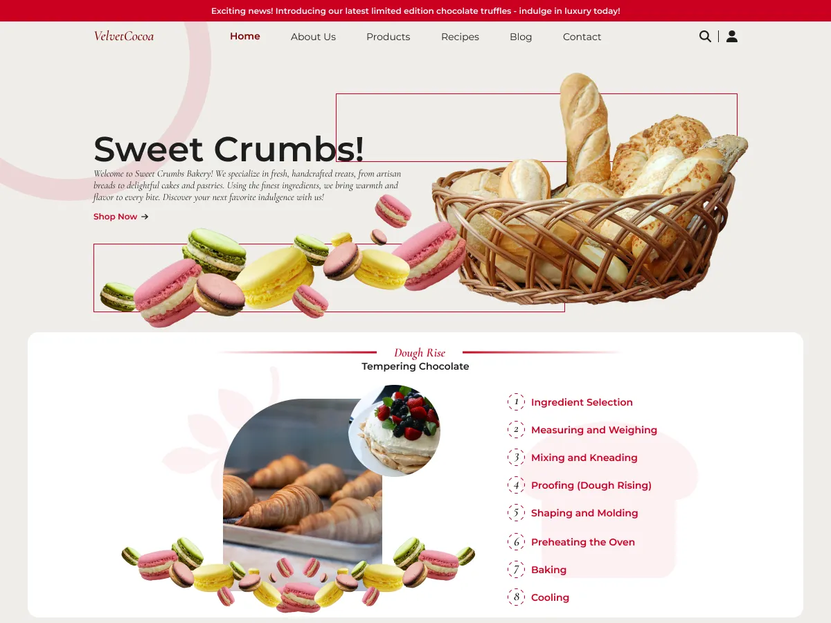 RoMi Online Bakery Shop design preview