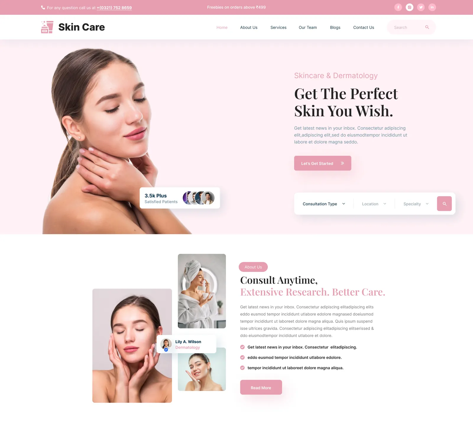 RoMi Skin Care Solutions design preview