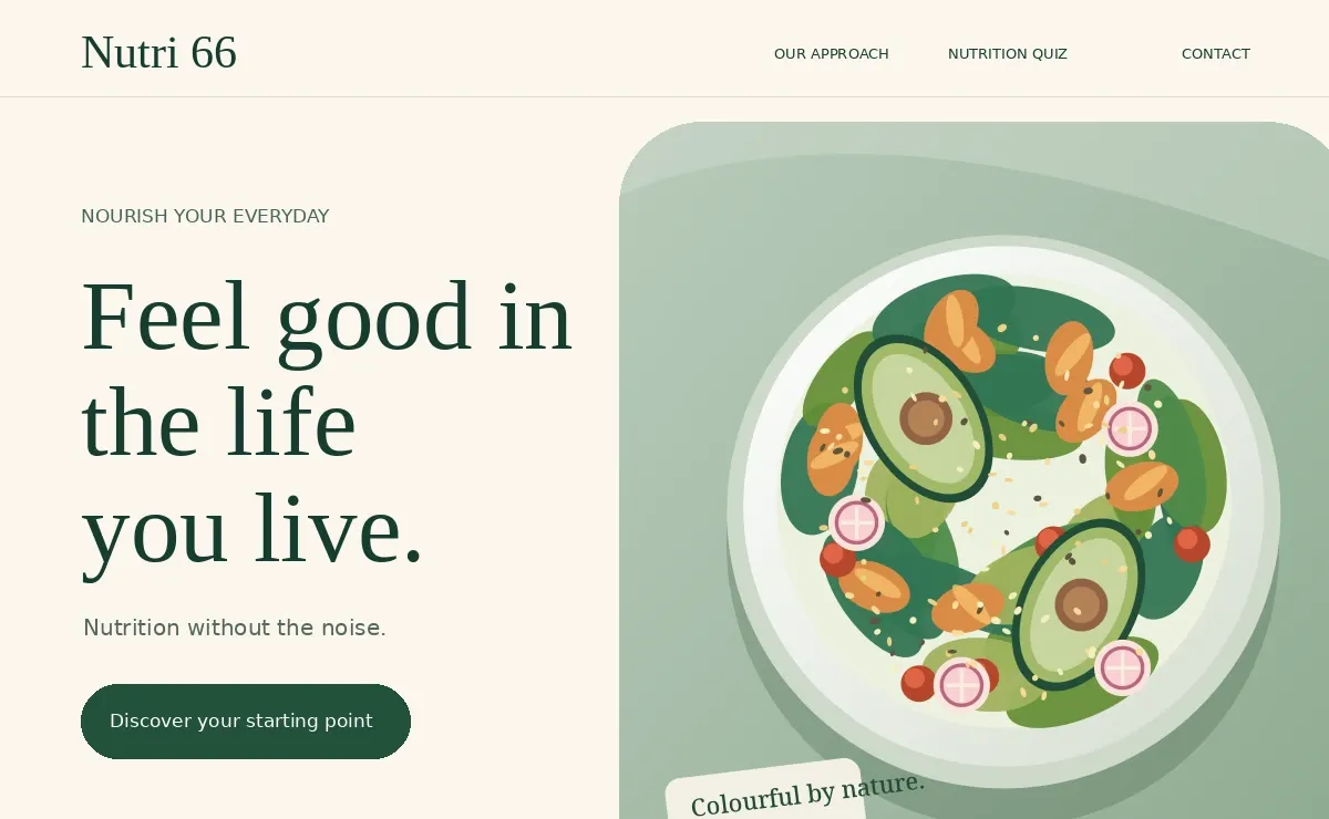 Nutri 66 nutrition website theme preview